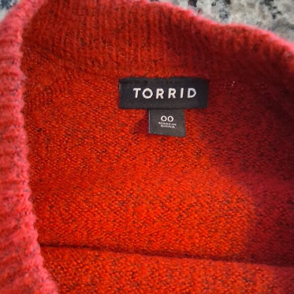 Torrid Red Crewneck Winter Holiday Christmas Sweater Women's 00 Medium - Picture 4 of 5